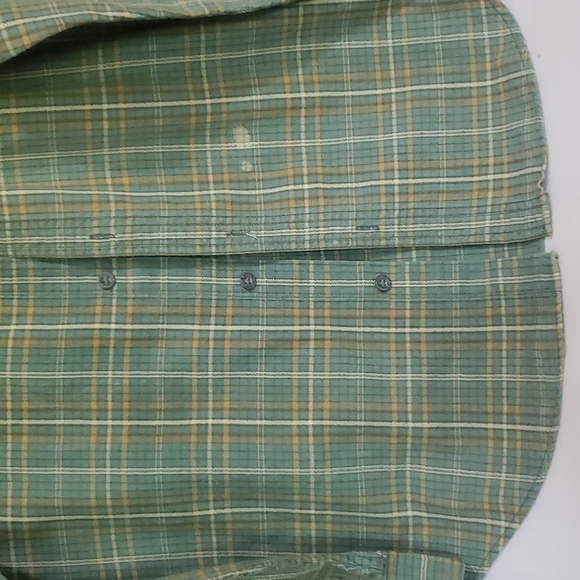 Calvin Klein Plaid Long Sleeve Casual Green Shirt/ Size: S - Picture 5 of 9